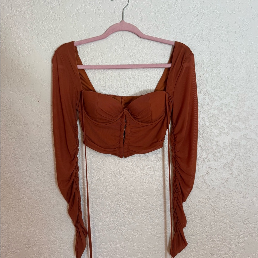 Rust Long Sleeve Women's Top